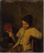 Adriaen van ostade The Smoker and the Drunkard. oil painting artist